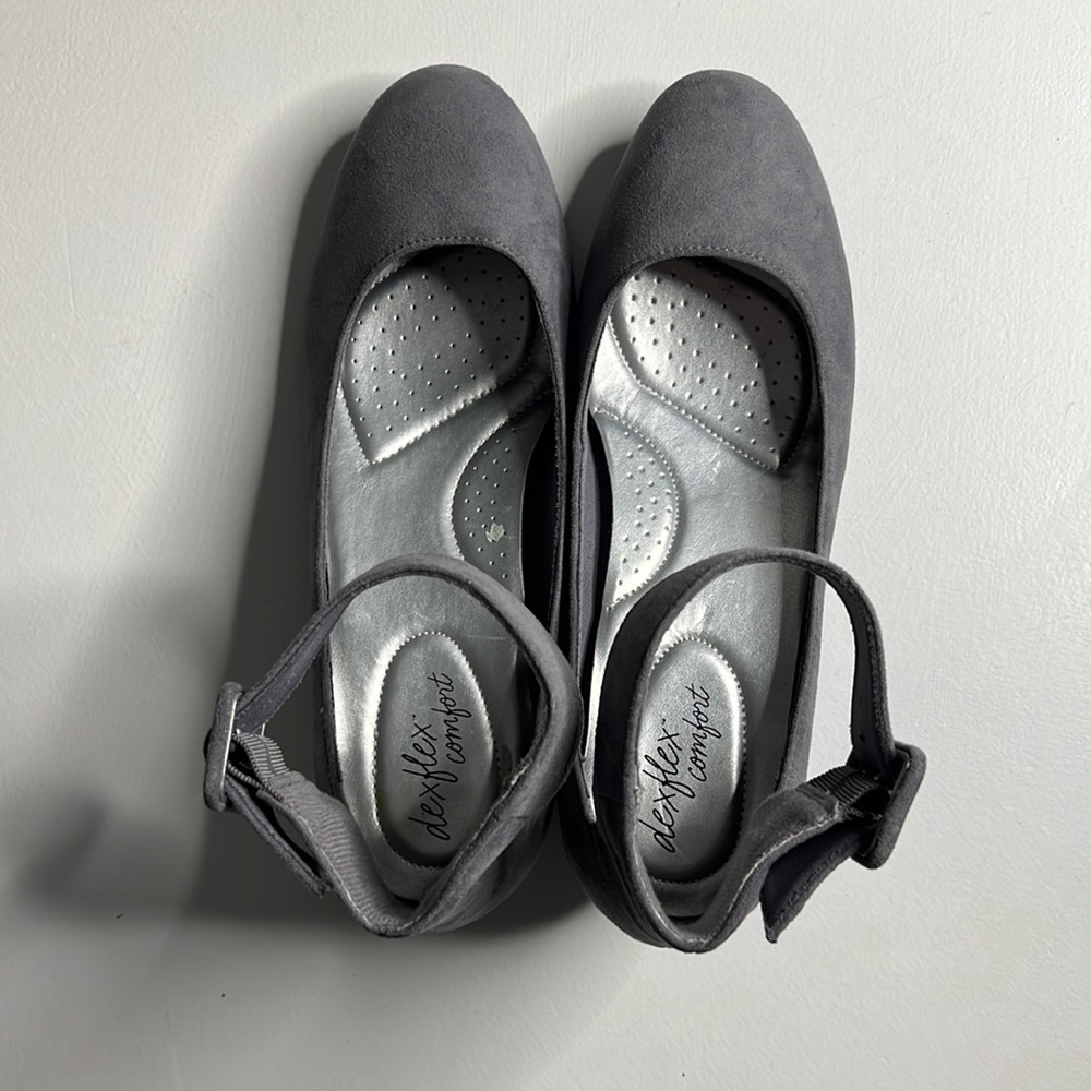 Dexflex Comfort Gray Suede Casual/Work Shoe - Picture 7 of 8